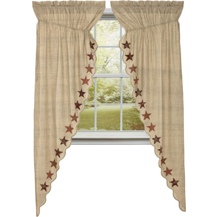Abilene Star Prairie Gathered Curtains - 72x84
