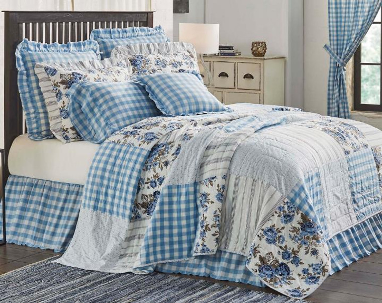 Annie Blue Floral Bedding Collection