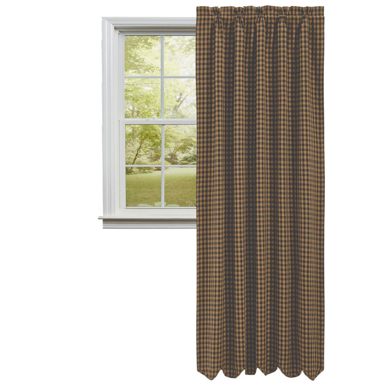 Black Check Panel - Blackout Scalloped 50x84