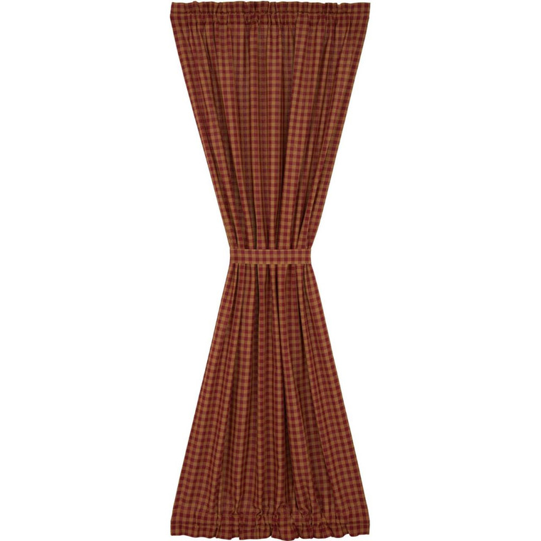 Burgundy Check Door Panel - 40x72