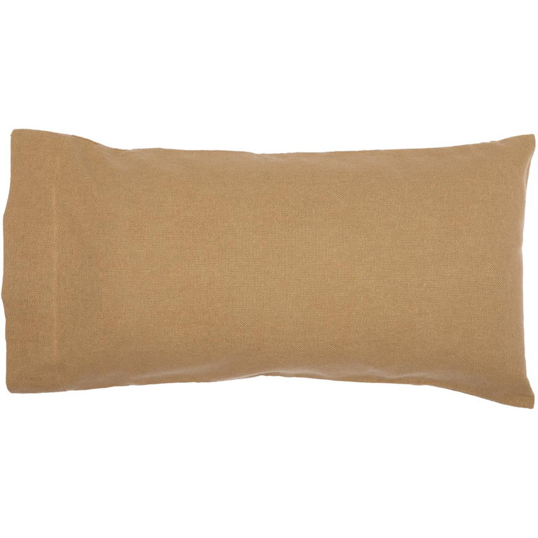 Burlap Natural Pillowcases - King Set of 2