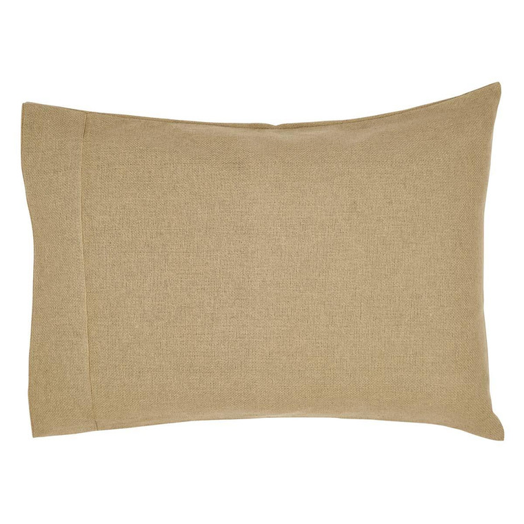 Burlap Natural Pillowcases - Standard Set of 2