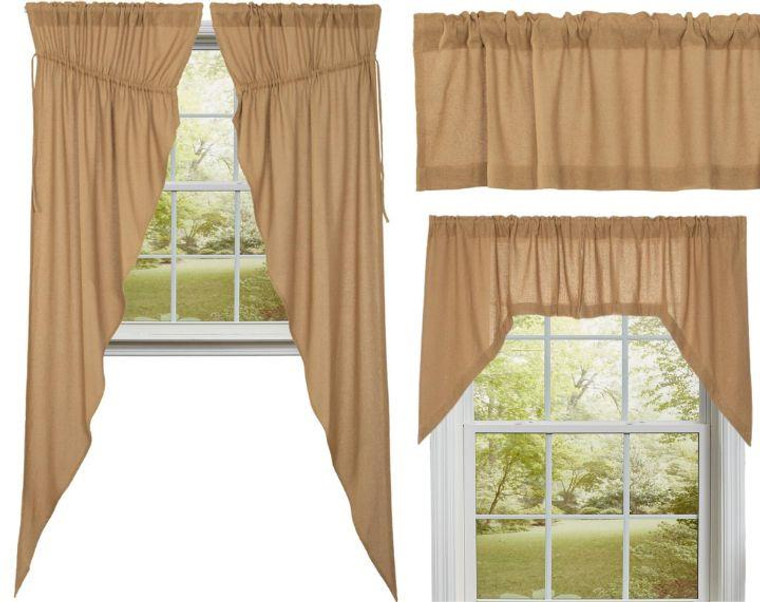 Burlap Natural VHC Curtain Collection