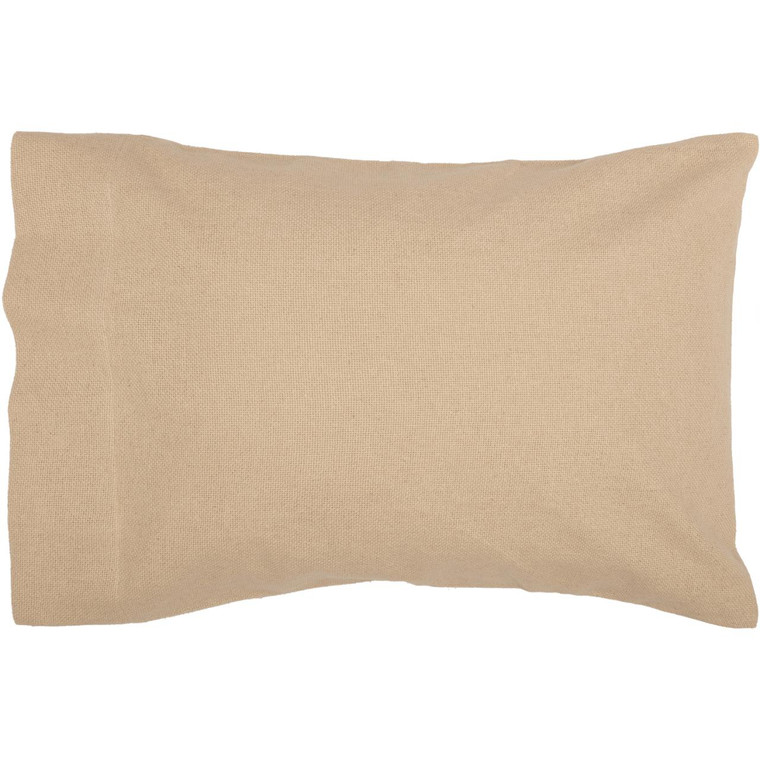 Burlap Vintage Pillowcases - Standard Set of 2