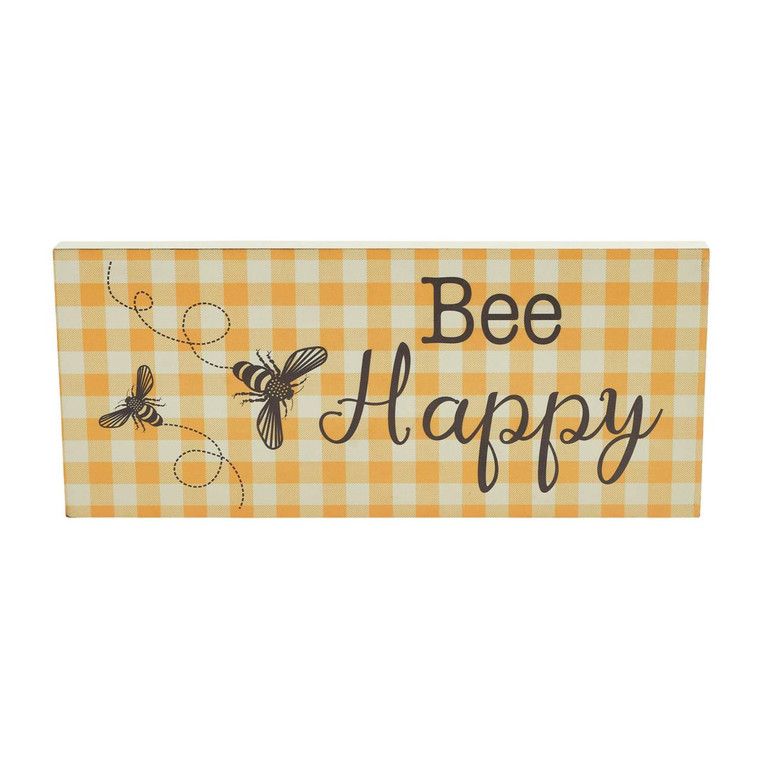 Buzzy Bees Bee Happy Wall Sign - 16x7