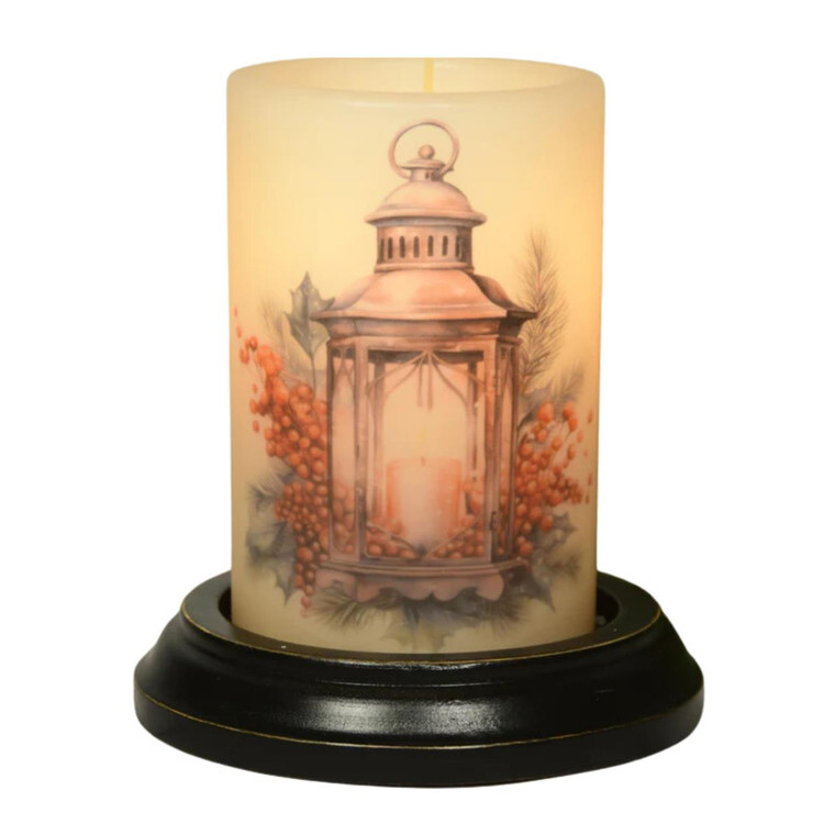 Candle Sleeve - Copper Christmas Lantern Antique Vanilla