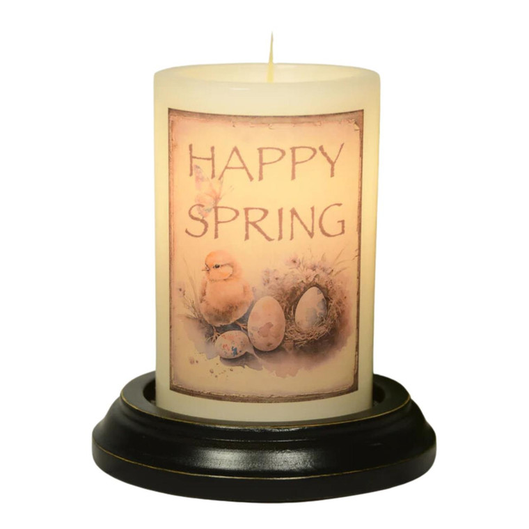 Candle Sleeve - Primitive Spring Chick Vanilla