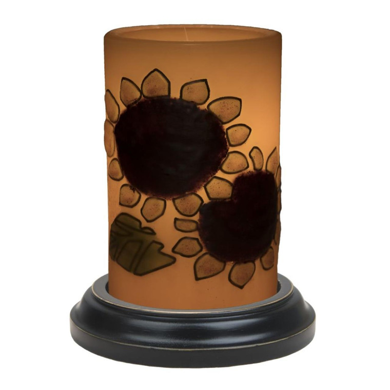Candle Sleeve - Primitive Sunflower Cluster - Vanilla