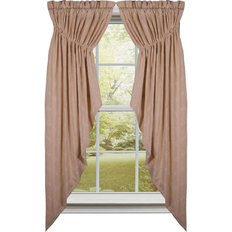 Candlewicking Prairie Gathered Curtains - Cream 72x63