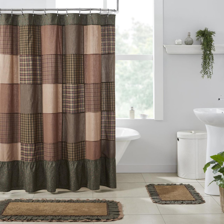 Crosswoods Patchwork Shower Curtain