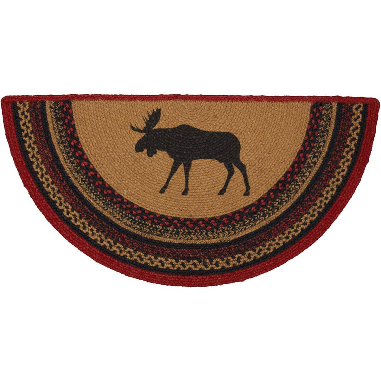 Cumberland by VHC Jute Rug - Half Circle Moose 16.5x33