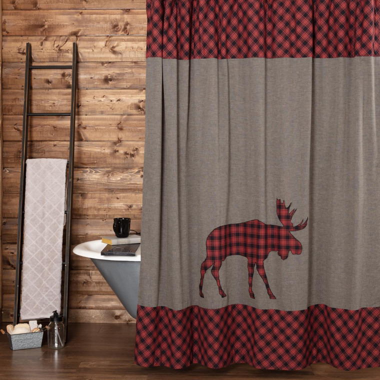 Cumberland by VHC Moose Shower Curtain