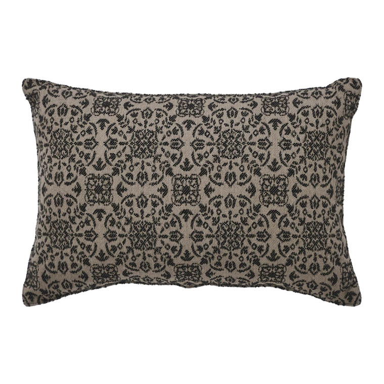 Custom House Black Tan Jacquard Pillow - 9.5x14