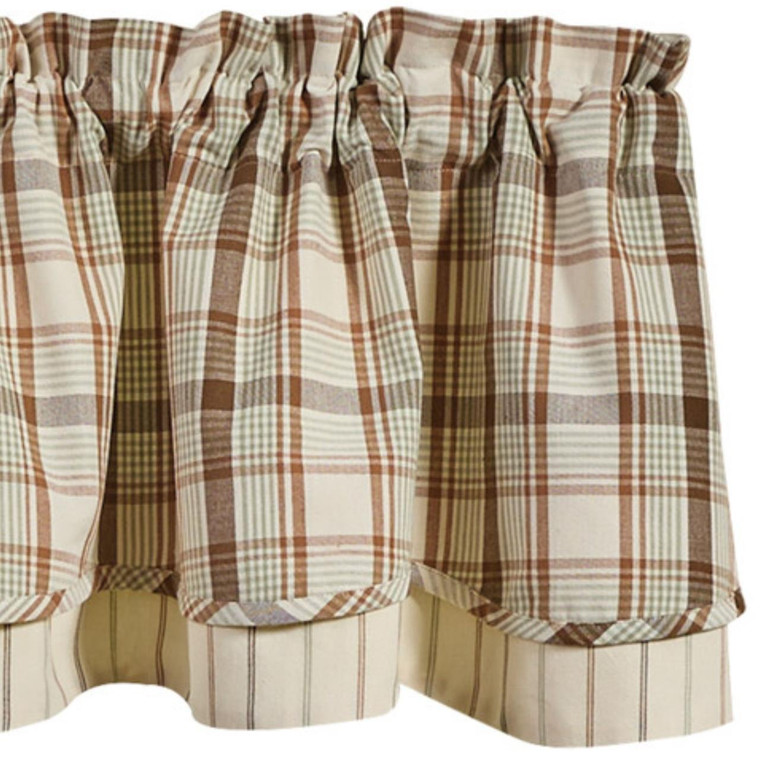 Edgewood Lined Layered Valance - 72x16