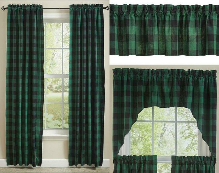 Forest Green Christmas Curtain Collection
