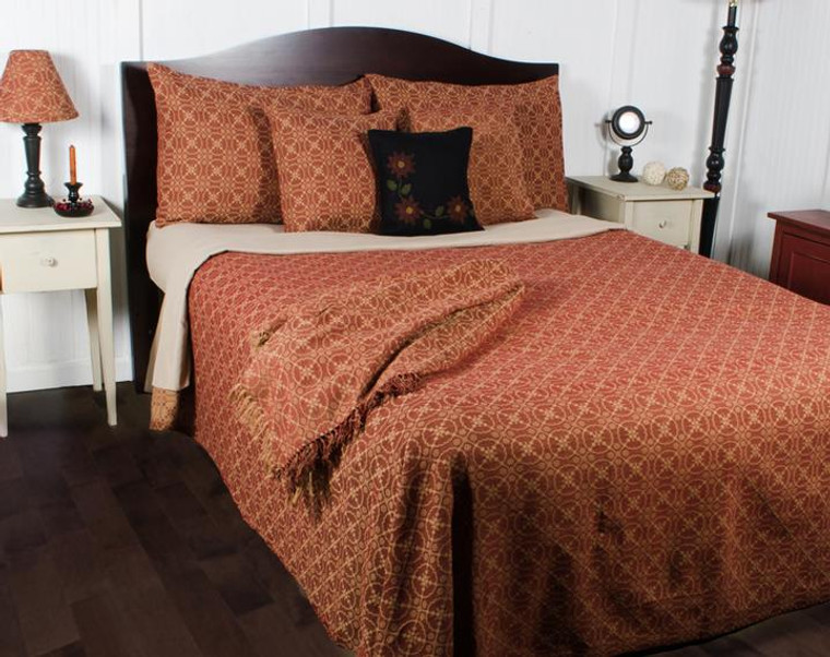 Marshfield Jacquard Barn Red Bedding Collection