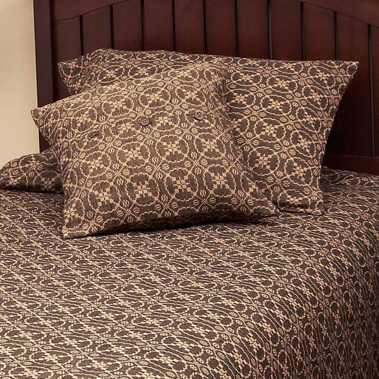 Marshfield Jacquard Black Pillow Sham - 21x31