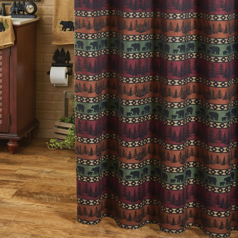Mountain Bear Shower Curtain