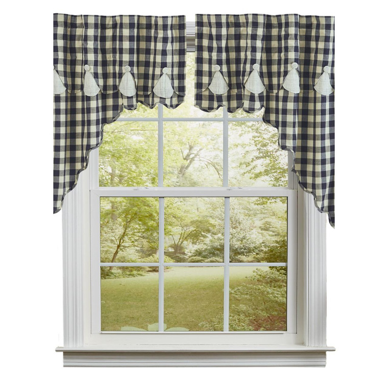 My Country Lined Layered Swags - Set of 2 72x36"