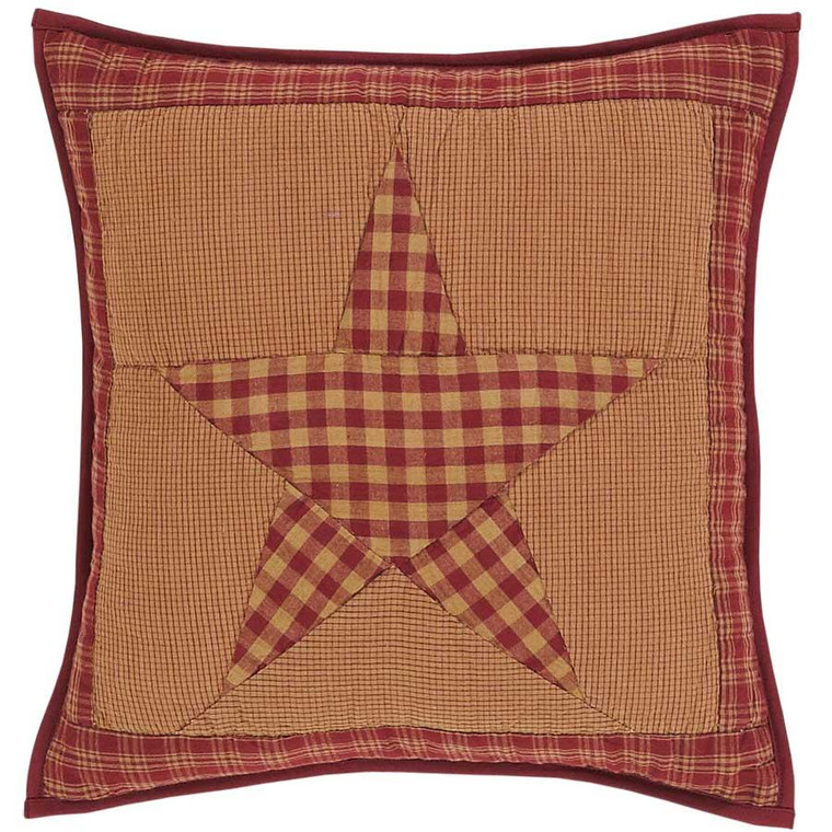 Ninepatch Star Pillow - 16x16 Quilted