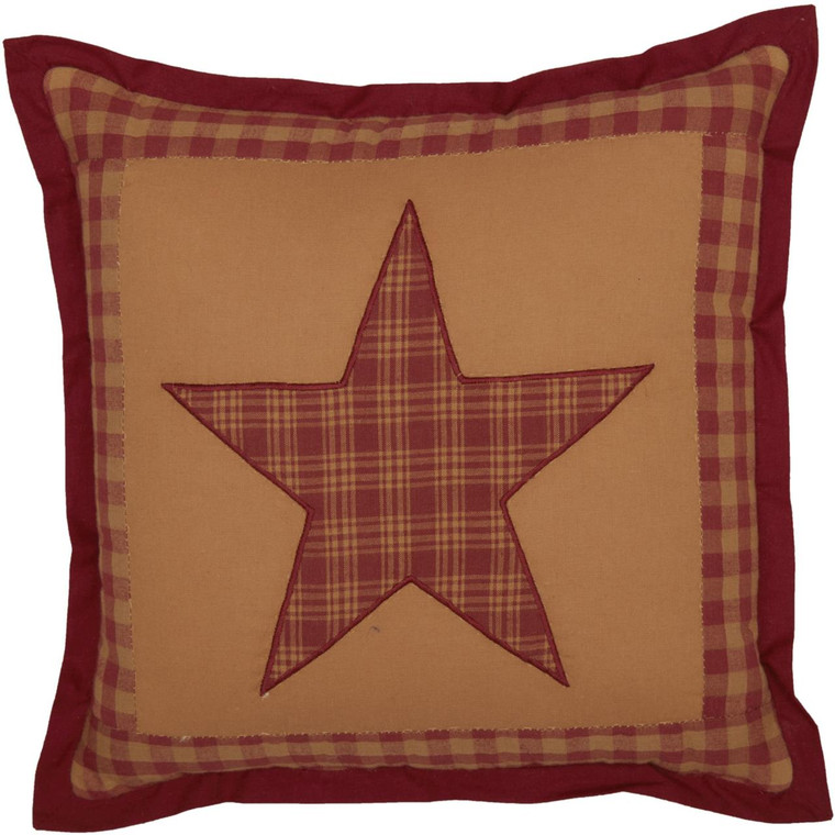 Ninepatch Star Pillow - Quilted 12x12