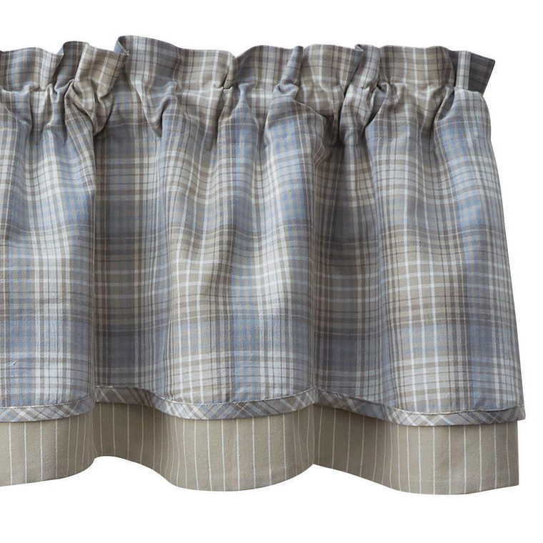 Prairie Wood Valance - Lined Layered 72x16