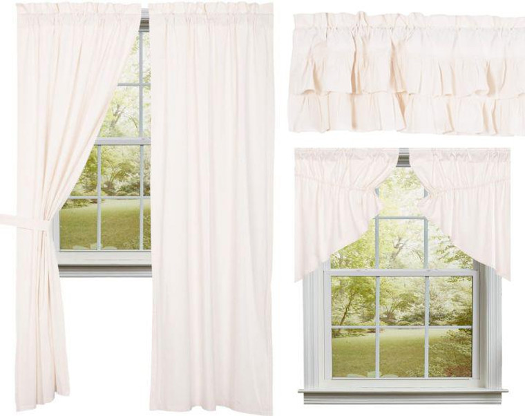 Simple Life Flax Antique White Curtain Collection