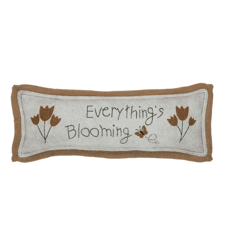 Spring In Bloom Everything's Blooming Pillow - 15x5
