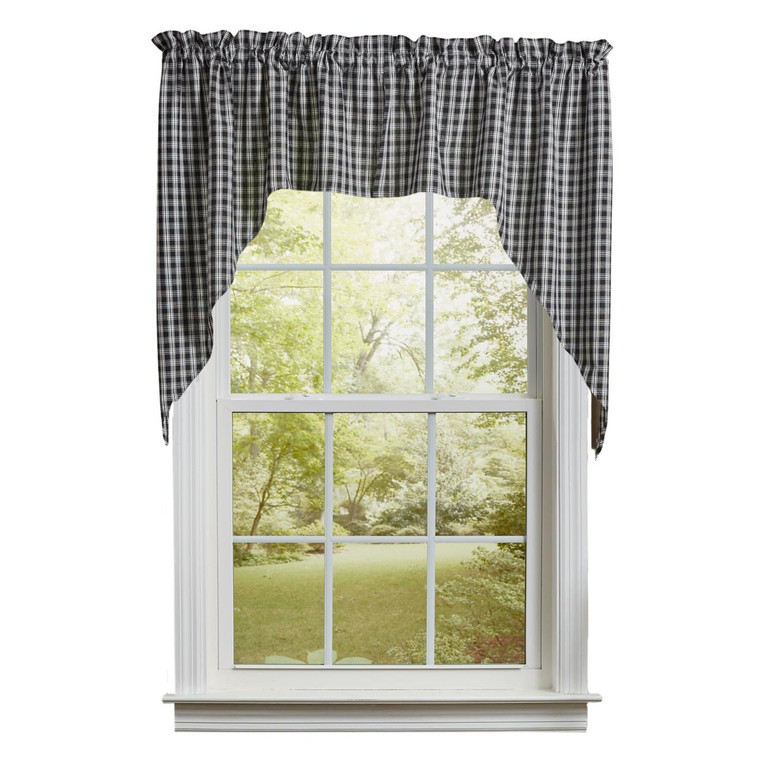 Stafford Black & Cream Swags - 72x36