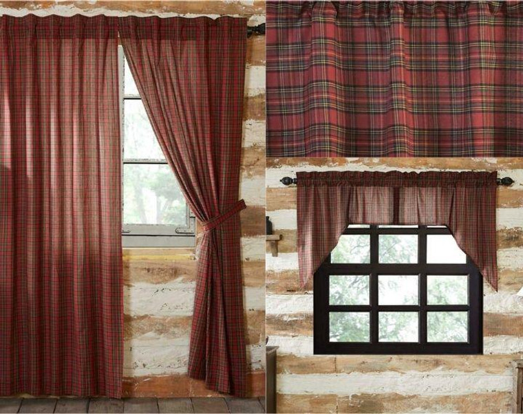 Tartan Red Plaid Curtain Collection
