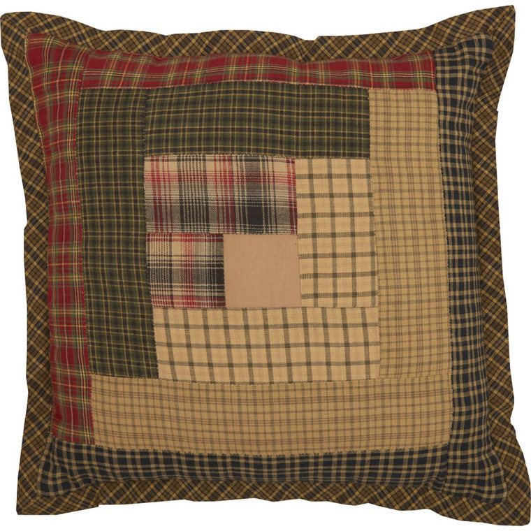 Tea Cabin Patch Pillow - 12x12