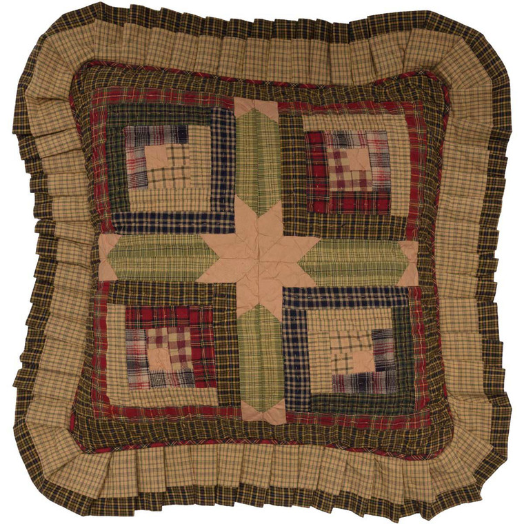Tea Cabin Pillow - 16x16 Quilted