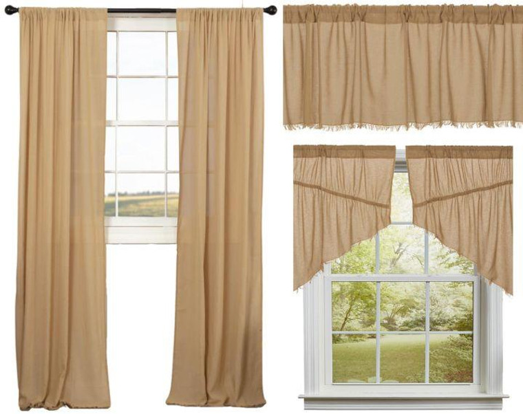 Tobacco Cloth Khaki Curtain Collection
