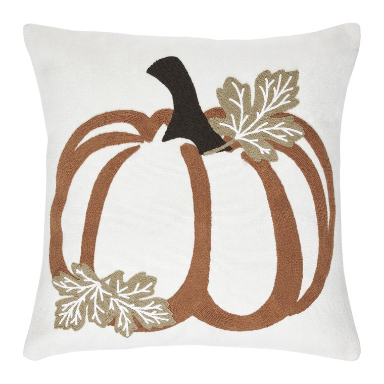Wheat Plaid Pumpkin Pillow - 18x18