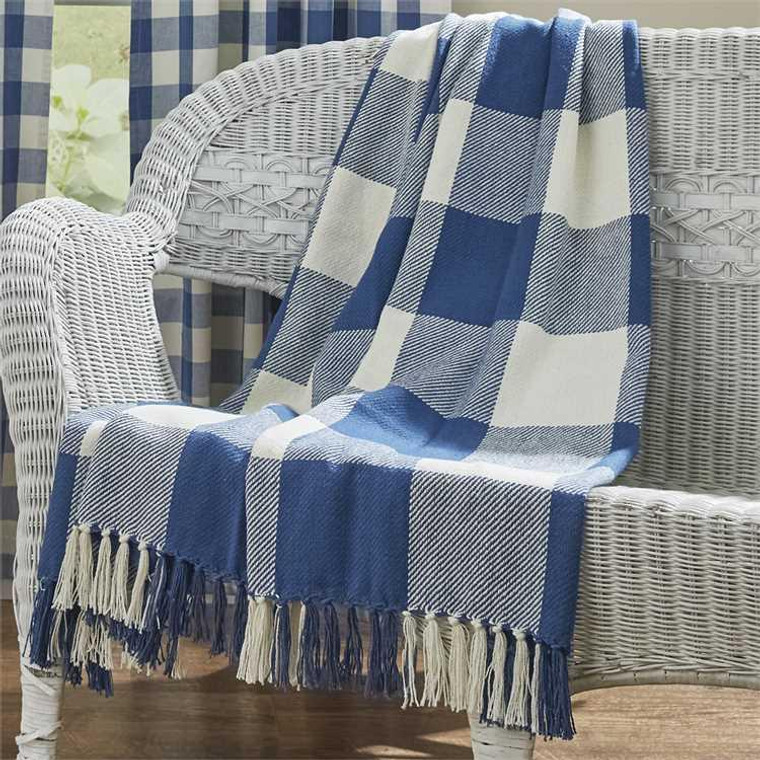 Wicklow Check China Blue Throw