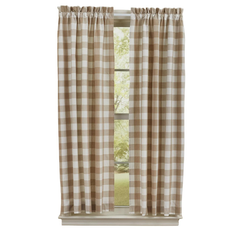 Wicklow Check Natural Panels - 72x63