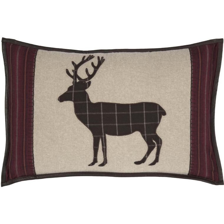 Wyatt Deer Applique Pillow - 14x22